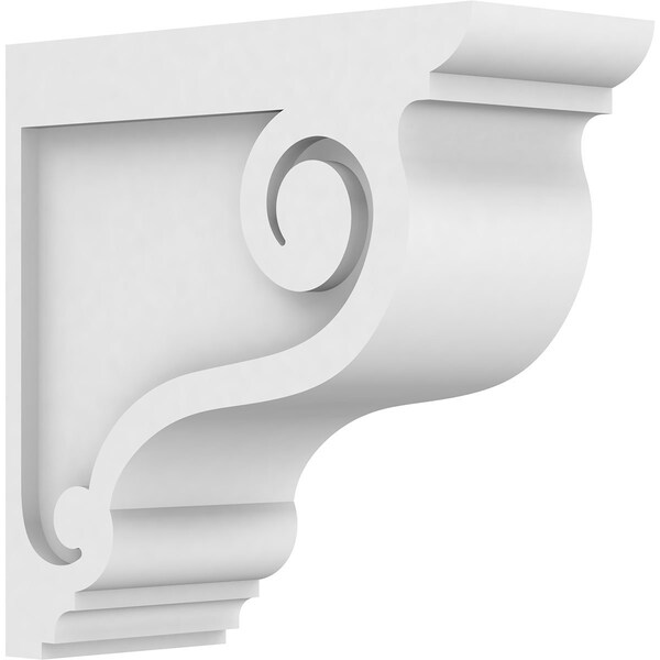 Ekena Millwork Standard Scroll Architectural Grade PVC Corbel, 3"W x 10"D x 10"H CORP03X10X10SCR - main